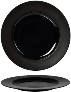 Talerz płaski z rantem 160 mm - Ambition Satin Black