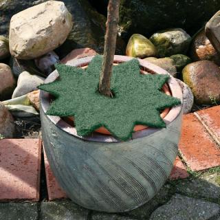 Dysk 40 cm z włókien kokosowych, Gwiazda, kolor zielony.