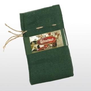 Jutowy worek na prezenty, W:80 x S:60 cm, zielony