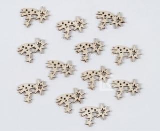 Konfetti Spada gwi naturalne, H:3,5 cm, 12 sztuk