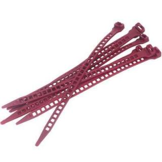 Opaski mocujące z PE po 25 szt., wiśniowe 17 cm