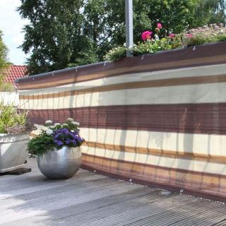 Osłona balkonowa z PE Design, brązowo-beżowa W:90 cm x 25 m