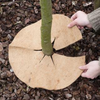 Osłona - Dysk 25 cm filc z juty, kolory różne