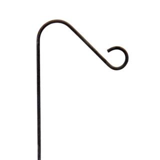 Ozdobna tyczka do roślin Haczyk, surowy metal, wysokość 180cm