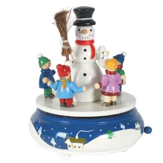 Pozytywka "Bałwan z dziećmi", wysokość: 16 cm