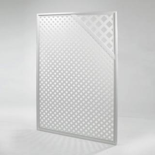 Ścianka z tworzywa szt., Coventry Diamant, ozdobny narożnik, S:125 x W:185 cm, biała