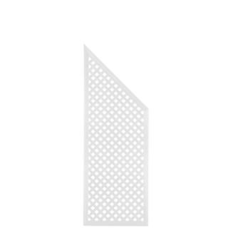Ścianka z tworzywa szt., Coventry Diamant S:65xW130/W:185 cm, ukośna, biała