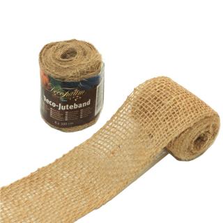 Taśma dekoracyjna z juty, naturalna, S:6 x D:1000 cm