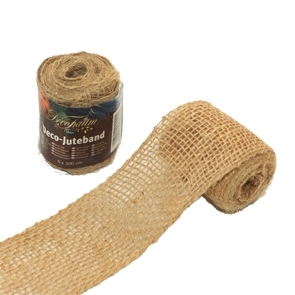 Taśma dekoracyjna z juty, naturalna, S:6 x D:300 cm