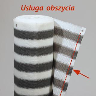 Usługa obszycia osłon balkonowych po cięciu z metra, cena dla 1 przeszycia