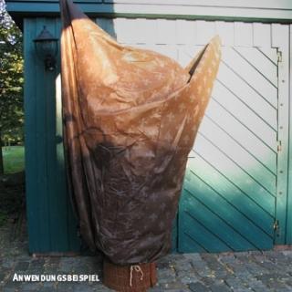 Worek ochronny na zimę ;Lilia;, z włókniny, brązowy/beżowy, (50 g/m kw.), DUŻY W:180 x S:120cm, Ø ok. 75 cm