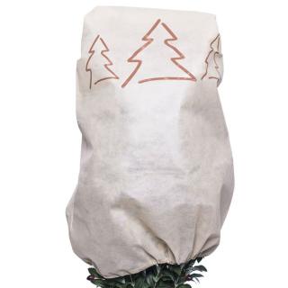 Worek z włókniny (PP 50g) Choinki beżowy/brązowy W:110 x Sz:90 cm, Ø ok. 55 cm