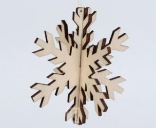 Zawieszka 3-D Gwiazda -Płatek śniegu, Wys. x  8 cm