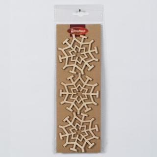 Zawieszka -Drobny płatek śniegu, zestaw 3 sztuk,  8 cm