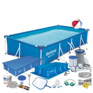 Basen stelażowy 400 x 211 x 81 cm BESTWAY nr kat 56424 - 14 w 1