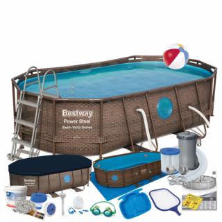Basen stelażowy 427 x 250 x 100 cm BESTWAY nr kat 56714 - 17w1