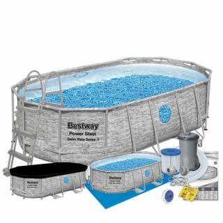 Basen stelażowy 427 x 250 x 100 cm BESTWAY nr kat 56714K - 8w1