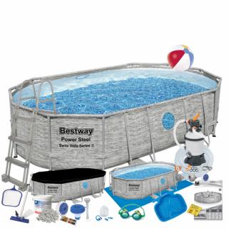 Basen stelażowy 488 x 305 x 107 cm BESTWAY nr kat. 56946K - 19w1