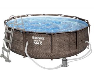 Basen stelażowy rattan 366 x 100 cm BESTWAY nr kat 56709 - 6w1