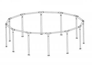 Kompletny brązowy stelaż do basenu 366 x 100 cm dla modelu 56709.