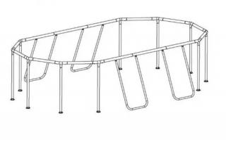 Kompletny stelaż do basenu 488 x 305 x 107 cm dla modeli 56448 i 56946K