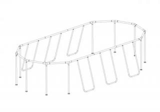 Kompletny stelaż do basenu 549 x 274 x 122 cm dla modeli 56710, 56716K.