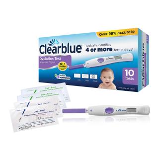 CLEARBLUE cyfrowy test owulacyjny DUAL 10szt. +4p