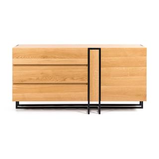 Komoda drewniana Morino - Dąb, 160 cm,
