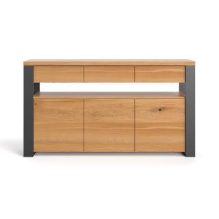 Komoda funkcjonalna loftowa Hylde - Dąb, 140 cm,