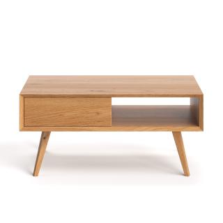 Minimalistyczna ława Quatro 100x60, dąb, lakier Outlet - Dąb, 100 cm, Lakier matowy