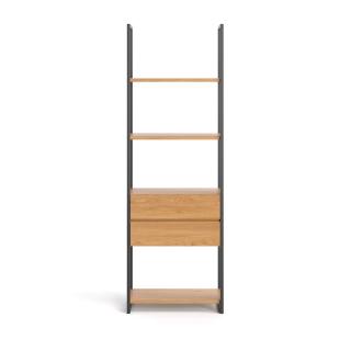 Regał Moon z litego drewna - Jesion, 80 cm,