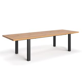 Stół rodzinny Fold z dostawkami - Dąb, 160x100 cm, Jedna dostawka 50 cm,
