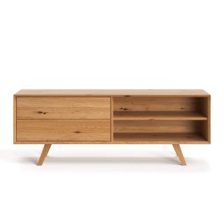 Szafka RTV drewniana Spectra - Dąb, 140 cm,