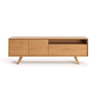 Szafka z litego drewna Quatro - Dąb, 180 cm,