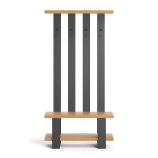 Wieszak industrialny Mount z litego drewna - Dąb, , 70 cm