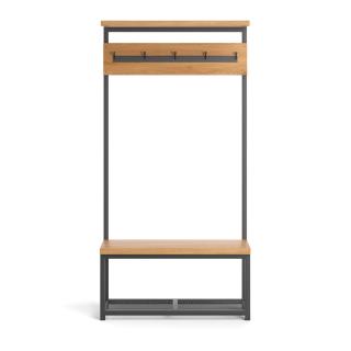Wieszak loftowy Frame do garderoby - Jesion, 140 cm,