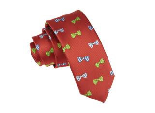 Czerwony w wzorki krawat KRZYSZTOF  6cm  KKRZ85K