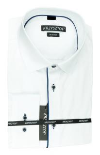 KRZYSZTOF koszula biała 42 176/182 dł. Slim WZ430m
