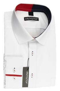 KRZYSZTOF koszula biała L 41-42 176/182 dł. WZ347K