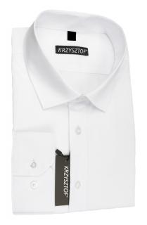 KRZYSZTOF koszula biała M 170/176 dł. Slim WZ313M