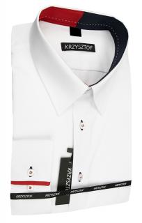 KRZYSZTOF koszula biała S 37-38 176/182 dł. WZ60K_S_176