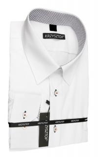 KRZYSZTOF koszula biała XL 43-44 176/182 dł. SLIM WZ264M