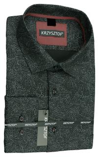 KRZYSZTOF koszula czarna XL 43-44 182/188 dł. WL2K_XL_182