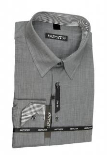 KRZYSZTOF koszula szara XL 43-44 176/182 dł. WZ231M_Slim Fit