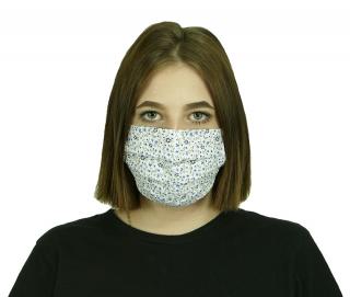 Maseczka ochronna uniwersalna biała we wzorki MOU7K