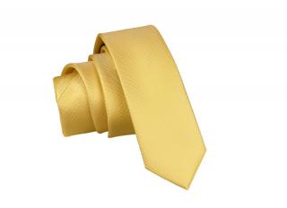 Żółty krawat KRZYSZTOF  5cm  KKRZ78K