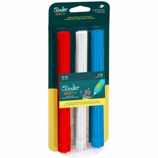 3Doodler ECO-PCL wkłady do długopisu 3D Start+ 75 szt. - czerwony, niebieski, biały