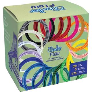 3Doodler FLOW Box Premium 20 kolorów PLA do długopisów 3D - uniwersalne