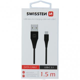 SWISSTEN kabel USB / USB-C (3.1) 1,5 m - black