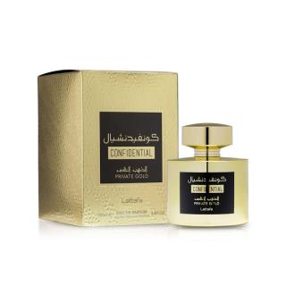 Perfumy Unisex Confidential Private Gold Lattafa 100ml